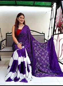 Sari de inspiración ligera para mujer en colecciones de tela de patrón elegante único multicolor de mayorista - Product Image 2