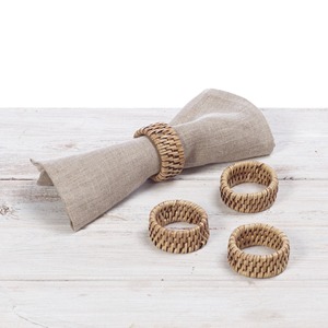 Porte-serviettes en forme d'anneau, accessoire de banquet, accessoire de salle à manger, anneaux de serviette en rotin de forme ovale pour la mise en place de la table - Product Image 5
