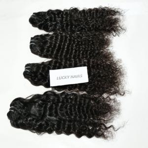 100% traitement chimique de qualité naturelle Aucun Styles Bouclés Indiens Faisceaux Bruts En Gros Pas Cher Double Dessiné Extensions de Cheveux Humains - Product Image 6