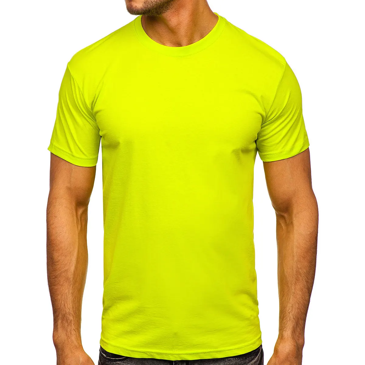 250Gsm Katoen Zuur Gewassen Licht Kaki T-Shirts Voor Heren Oversized Digitaal Printen Grafisch Zwaar Gewicht T-Shirt Voor Heren