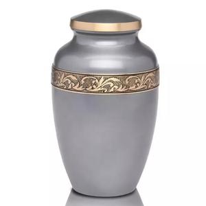 Urnes de crémation en métal faites à la main Urnes de cendres humaines finies colorées de forme ronde Urnes commémoratives personnalisées - Product Image 3