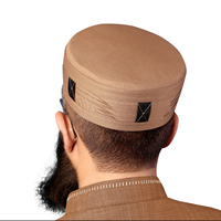 Chapeau musulman Hashaam Kufi à motif géométrique modeste avec logo personnalisé, en polyester, vente en gros, couvre-chef islamique pour hommes, nouveau design, mariage