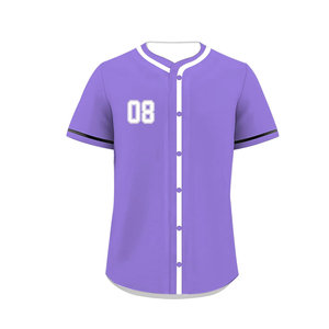 Camiseta de Béisbol Estampada Personalizada de Alta Calidad, Ropa Deportiva Transpirable que Absorbe la Humedad, Servicios OEM, Precio de Fábrica - Product Image 1