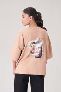 T-shirts à la mode de bonne qualité OEM de toutes les couleurs T-shirts pour femmes au tarif de gros Coupe ample Poche avant Respirant - Product Image 3