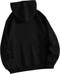 เสื้อฮู้ดฮิปฮอปโอเวอร์ไซส์แฟชั่นผ้าหนาคุณภาพดีดีไซน์เรียบเย็บปักหลายสีสำหรับฤดูหนาวทรงหลวม - Product Image 6