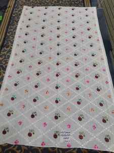 Hijab islamique en coton et voile de polyester, broderie florale en strass blanc pur, respirant, mode estivale, 12 couleurs - Product Image 2