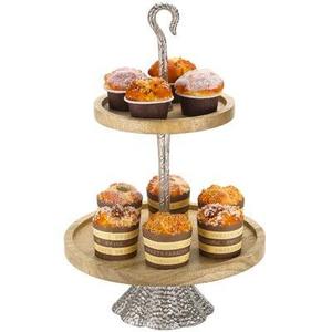 Soporte para tartas de madera de calidad alimentaria con superficie sellada para la presentación higiénica de postres en reuniones y eventos - Product Image 2