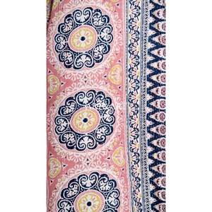 Kantha Cotton Elegant Boho Short Kimono <b>Dress</b> Handmade Multi Color Floral Print V-neck Drawstring Closure Quick Dry Summer - Product Image 5