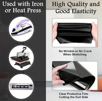 Rouleau de vinyle thermocollant élastique en PU de qualité coréenne pour l'impression de vêtements Cricut, T-shirts, films vinyles HTV à repasser pour le bricolage