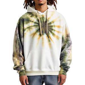 Sudadera con Capucha Tie Dye de Invierno para Hombre de Alta Calidad con Impresión Digital y Logotipo Personalizado en la Parte Delantera, 100% Algodón Orgánico, Mezcla de Algodón Básico - Product Image 6