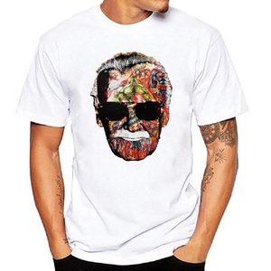 Première classe qualité 100% coton blanc hommes O cou couleur unie goutte épaule personnalisé Streetwear blanc surdimensionné T-shirt - Product Image 5