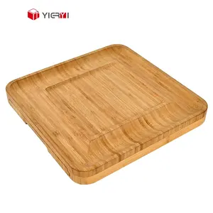 Đa chức năng tre pho mát Hội Đồng Quản trị với ngăn kéo pho mát Cắt Board Set nhà bếp tre cắt khối hai lớp cho nhà bếp