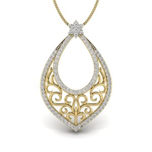 Ishi Diamonds 18K Gold Precisee Lab Grown Diamond Pendant - Product Image 1