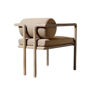 Modern Teak Outdoor <b>Dining</b> <b>Chair</b> Set <b>With</b> Cushions For Courtyard Garden Furniture - Product Image 4