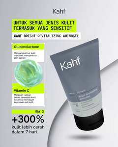 OEM ODM Kahf Bright Revitalizing AminoGel Limpiador Facial 100 ml Suave con pH Bajo Iluminador 15x aminoácidos pantenol gluconolactona - Product Image 2