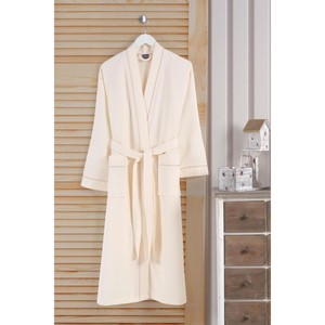 Bata de Baño Varol Dama Serie Clásica con Cuello Kimono, Suave y Transpirable de Modal, Bata de Mañana con Cintura Elástica y Estampado Animal para Dormir - Product Image 4