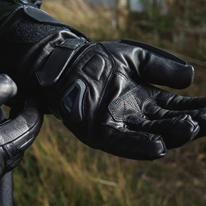 Gants de moto en cuir Noir Protection de moto de course sur route Gants de moto d'extérieur pour hommes - Product Image 4