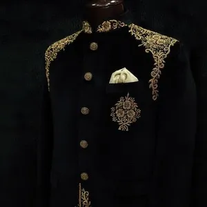 NEW---STYLISH & ELEGANT EMBROIDERY on COAT & <b>PANT</b> & ALSO MATCHING SHOE WITH DRESS for PARTY-WEAR/WEDDING @ 2023 - Product Image 1