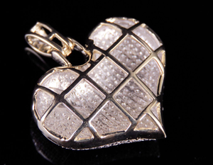 Style à la mode S925 argent Moissanite rond diamant coeur fête porter pendentif idéal pour les bijoux Hip Hop - Product Image 4