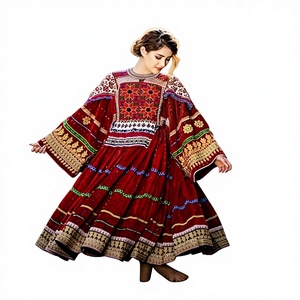 Robe Afghani pour femmes avec des détails complexes brodés à la main Design confortable, élégant et traditionnel pour toutes les occasions - Product Image 1