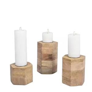 <b>Candle</b> Stands for Wedding Decor Unique Style <b>Dinner</b> Table Top Acacia Wood <b>Candle</b> <b>Holder</b> for Lightning Best Seller - Product Image 1