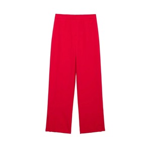 ชุดเซ็ตสองชิ้นสำหรับผู้หญิง เสื้อกั๊กติดกระดุมแบบปกปิด และกางเกงขายาวทรงตรงเอวสูง - Product Image 3