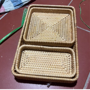 Vente en gros de plateau en rotin naturel tissé fait main et écologique du Vietnam - Product Image 2