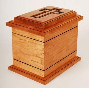 โกศไม้สไตล์อเมริกันทำด้วยมือสำหรับผู้ใหญ่ที่เก็บศพและเผาศพเป็นมิตรกับสิ่งแวดล้อมทนทานลูกบาศก์นิ้วความจุ200/220 - Product Image 5
