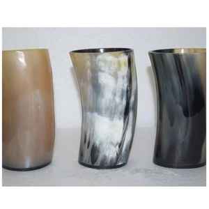 Taza de Beber de Cuerno de Búfalo, Hecha a Mano con Materiales Orgánicos de Primera Calidad, Tacto Real, Pulida, Forma Natural, para Festivales y Bodas - Product Image 4