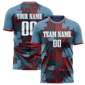 Football 3D Imprimé Polyester Jersey Nom de l'équipe Numéro Cousu Football Shirt Mesh Respirant Rugby Jersey - Product Image 1