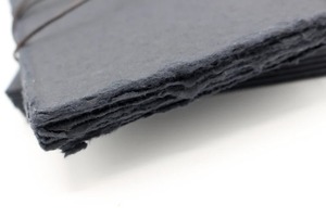 เศษผ้าคอตตอนรีไซเคิลกระดาษสีกรมท่าทำด้วยมือพร้อมขอบหยักปราศจากกรดยูวีและออฟเซ็ตพิมพ์แพ็ค5แผ่น - Product Image 4