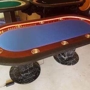 โต๊ะโป๊กเกอร์พับได้เกรดคาสิโนหรูหราทันสมัยดีไซน์ไม้กลมปรับแต่งได้สำหรับการพนันไพ่นกกระจอก - Product Image 1