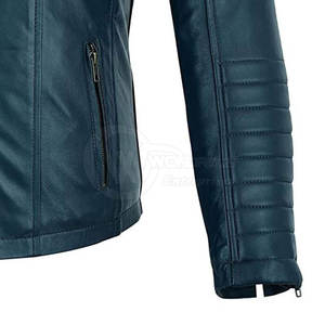 Durable Stylish Comfortable Stand Collar Genuine Leather <b>Jacket</b> <b>Men</b> Women Size 3XL All Winter Fit High Street - Product Image 3
