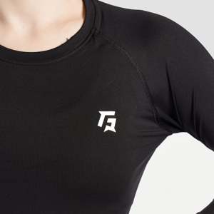 เสื้อแขนยาวรัดรูปสีดำ ผลิตจากผ้าถัก - Product Image 6
