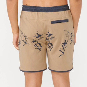Shorts de bain personnalisés pour hommes, motif uni, logo imprimé sur le devant, séchage rapide, tissu en toile respirant et écologique - Product Image 5