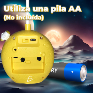 Lunar for Astronaut Rechargeable <b>LED</b> Desk Lamp with Touch Control and Alarm <b>Clock</b> Battery-Powered - Product Image 6