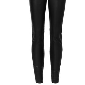 ¡Novedad de 2025! Pantalones de cuero de Material sólido de Invierno para mujer con cremallera, pantalones delanteros planos para mujer - Product Image 5