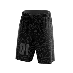 Short de basket-ball imprimé à séchage rapide adulte grande taille respirant antibactérien conception de logo personnalisé 100% polyester Bsci vente en gros - Product Image 5