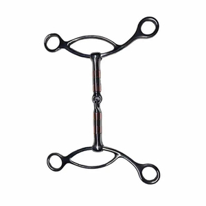 Broca de anillo suelta de boca de acero inoxidable de alta calidad Logotipo personalizado para deportes y establo de caballos - Product Image 5