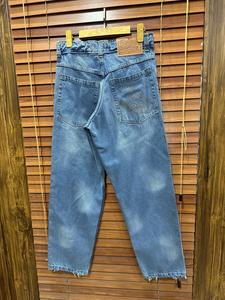 FONETIC INDUSTRY Jeans unisexe taille haute coupe ample couleur unie - Product Image 2