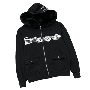 แจ็คเก็ตมีฮู้ดสำหรับทั้งชายและหญิง, 420gsm เฟรนช์เทอร์รี่ผ้าฝ้ายเทียมมีฮู้ดปักลายสำหรับทั้งชายและหญิง - Product Image 1