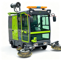 Großkapazitäts-Elektro-4-Rad-Straßenkehrmaschine mit Motor & Pumpe, batteriebetrieben für Logistikparks