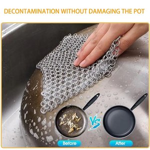 Factory Supply Dish Washing Mesh Stainless Steel Ring Mesh Scrubber 316L - Product Image 3