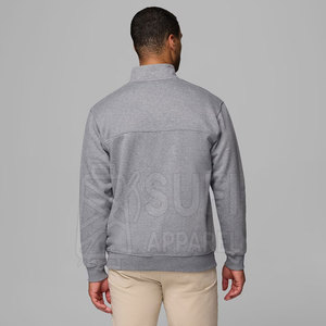 Men Winter Fleece Quarter Zip Stand Collar Sweatshirt Casual <b>Lightweight</b> <b>Hoodie</b> with Digital Printing for Daily Wear and Sports - Product Image 3