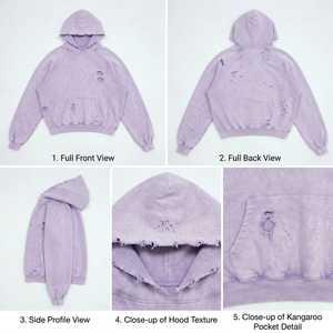High quality men distressed <b>hoodie</b> designed with <b>soft</b> fabric relaxed fit modern appearance and lasting comfort for casual use - Product Image 4