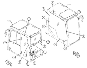 Vidrio delantero para excavadora Cat 306 307 308 311 312 313 320 323 325 330 336 <span class=keywords><strong>Caterpillar</strong></span> - Product Image 5