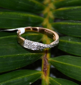 Elegante anillo de oro personalizado 14K 18K diamante natural corte brillante terceros certificado único aniversario de boda joyería para - Product Image 5