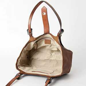 กระเป๋าสะพายไหล่หนังวัวแท้สไตล์โบฮีเมียนสไตล์ตะวันตกมีพู่ห้อยและดอกไม้ - Product Image 3