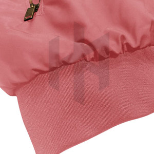 Chaqueta de bombardero de hombre con logotipo frontal de cuello alto de invierno transpirable hecha a medida con mangas largas Precio más vendido - Product Image 5