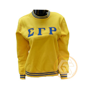 Sweat-shirt décontracté brodé de haute qualité personnalisé pour femmes Sigma Gamma Rho Automne/Hiver en molleton de coton écologique - Product Image 1